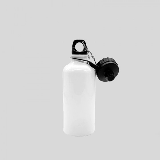 Water bottle 500 ml. with DOUBLE SCREW CAP and carabiner